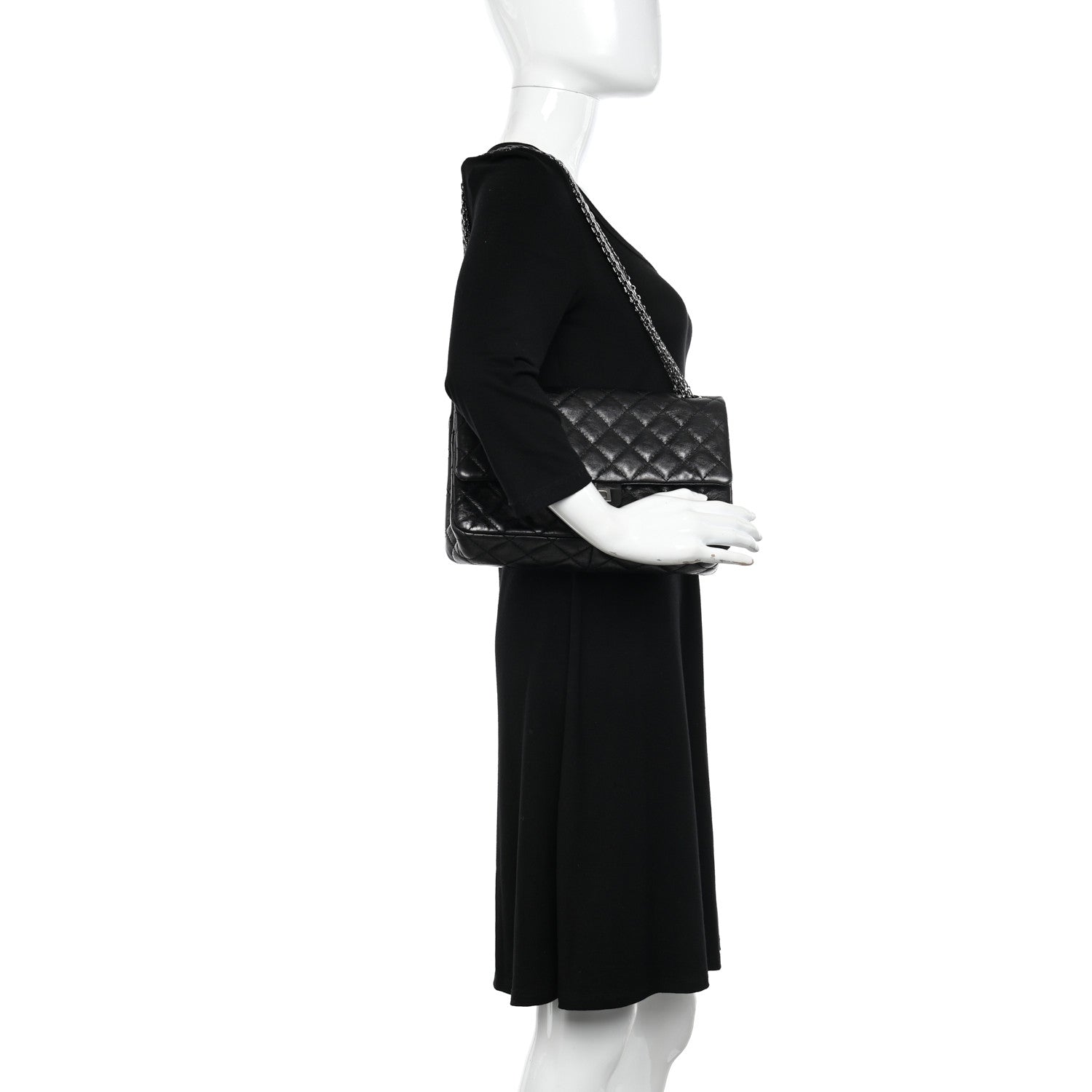 Chanel Aged Calfskin Quilted 2.55 Reissue 226 Flap Black 2 of 14