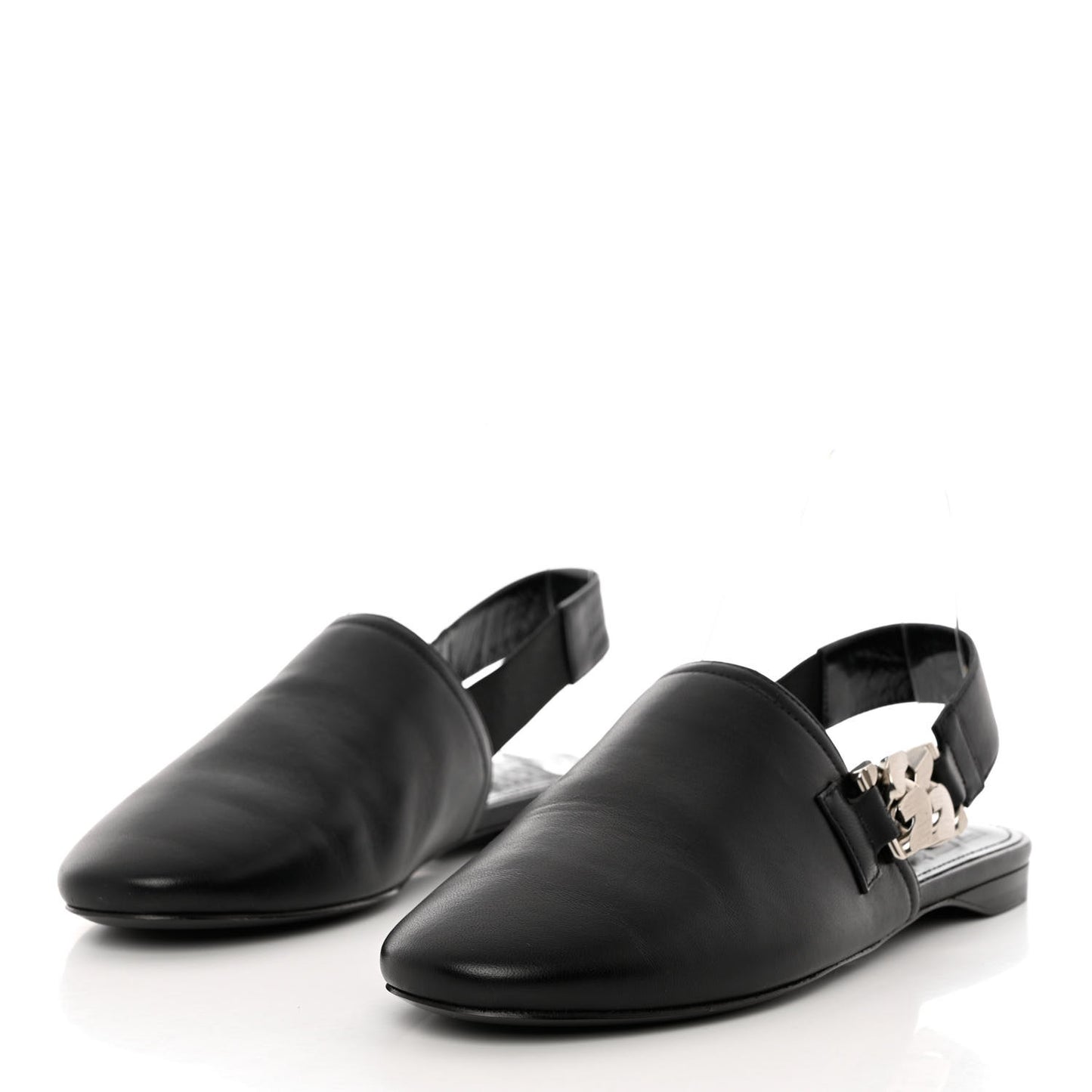 Lambskin Chain Mule 36.5 Black