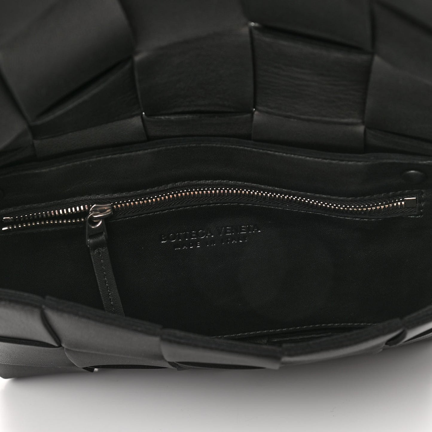 Lambskin Maxi Intrecciato Cassette Crossbody Bag Black
