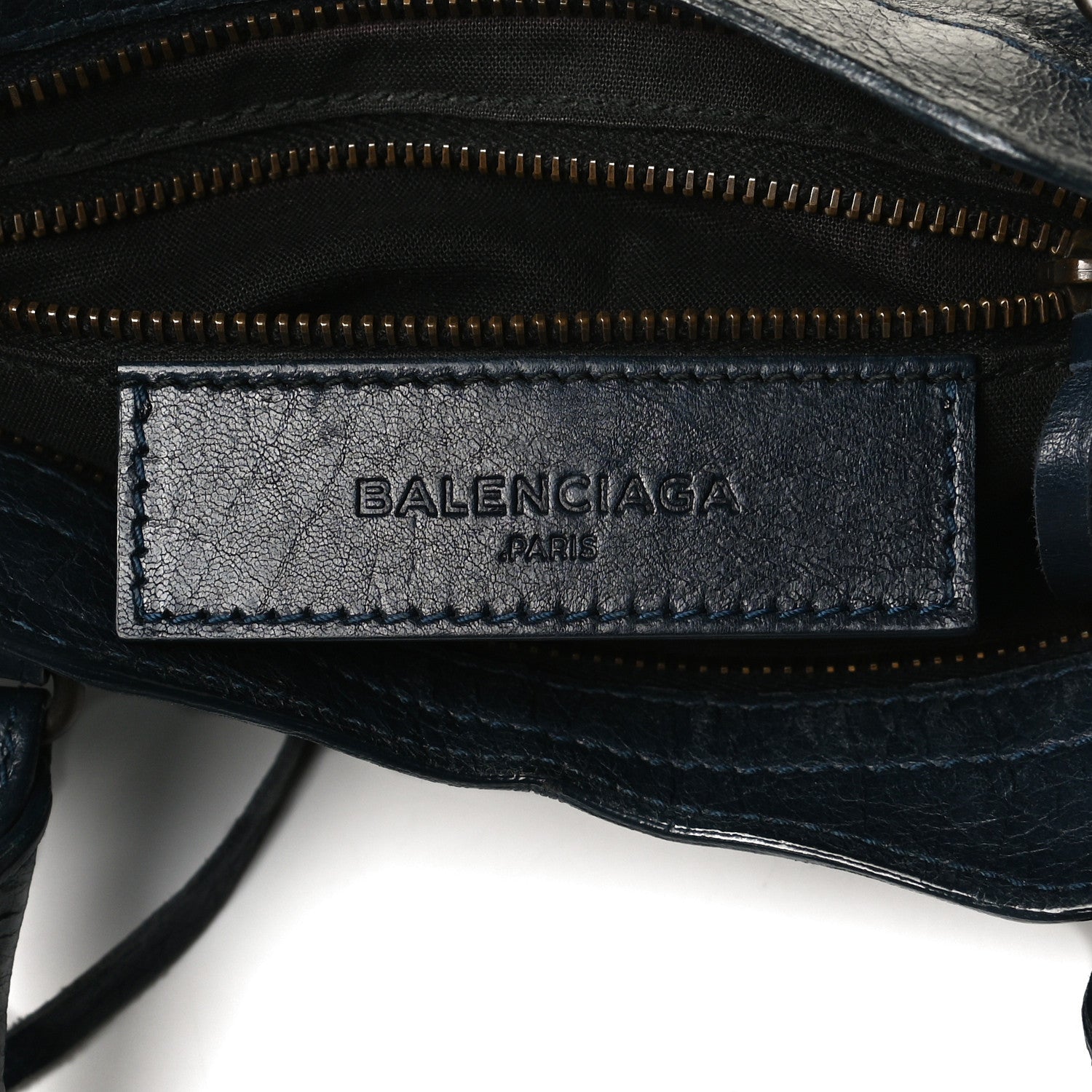 Balenciaga Agneau Classic Hardware Mini City Bleu Obscur 7 of 20