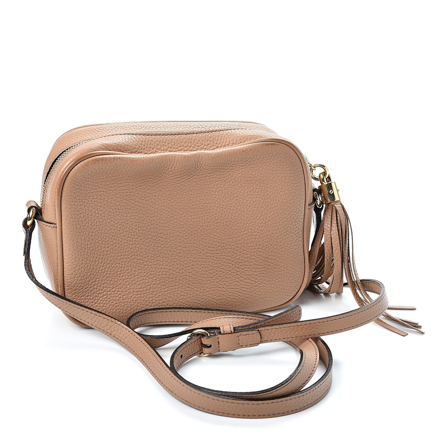 Pebbled Calfskin Small Soho Disco Bag Rose Beige