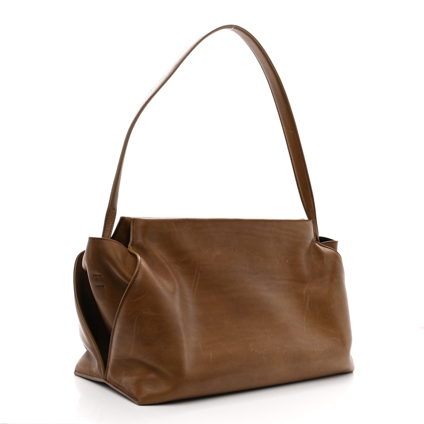 Saddle Calfskin Sienna Shoulder Bag Camel