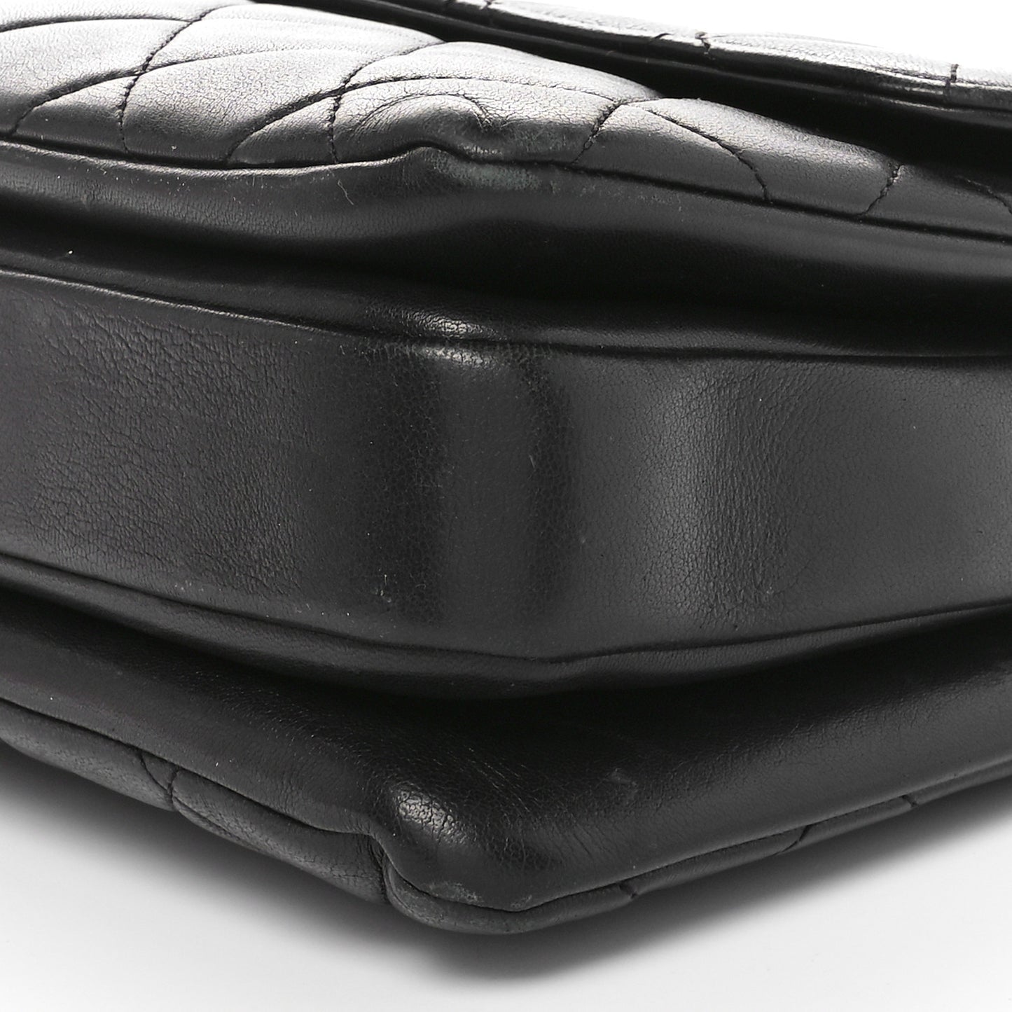 Lambskin Quilted Medium Trendy CC Flap Dual Handle Bag Black