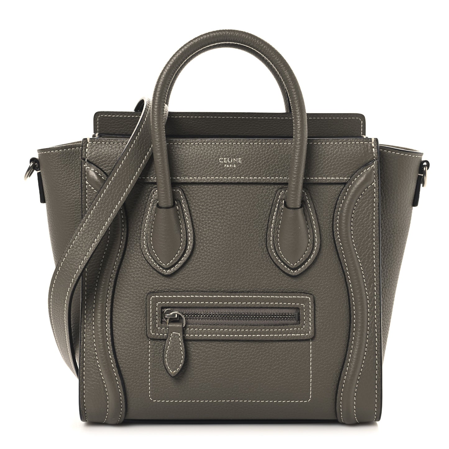 Drummed Calfskin Nano Luggage Souris