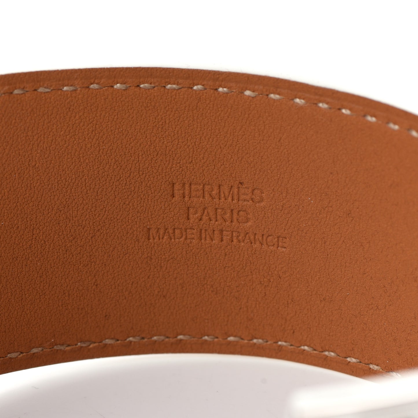 Epsom Kelly Dog Bracelet White