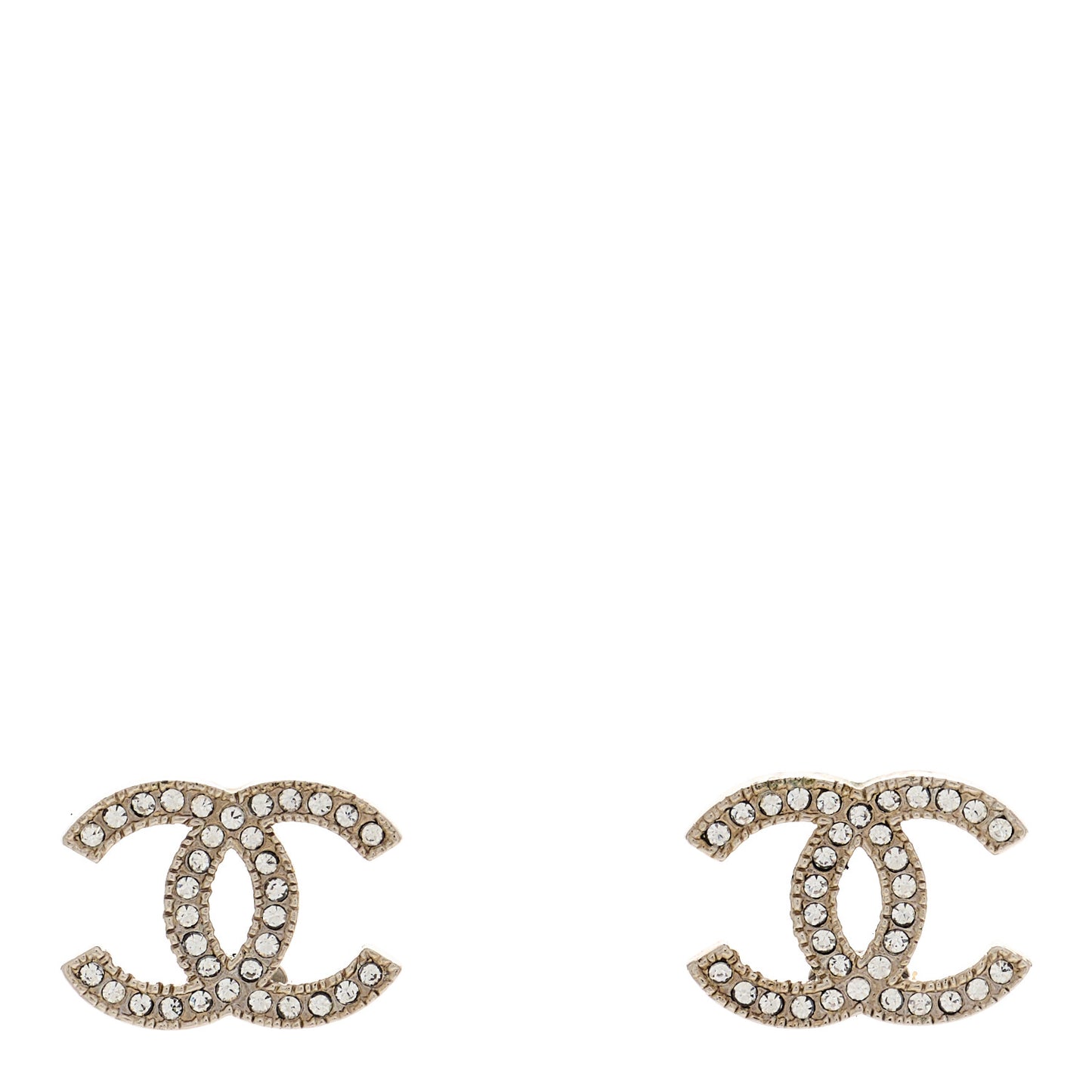 Crystal CC Earrings Silver