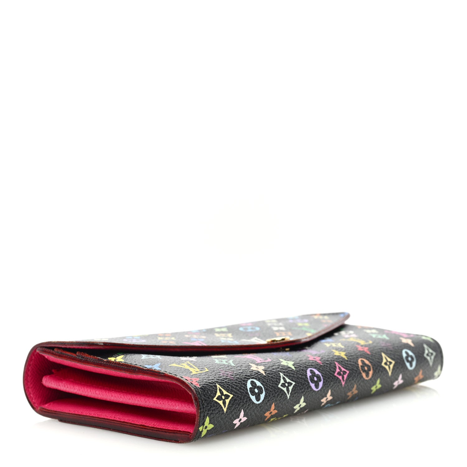 Louis Vuitton LOUIS VUITTON Monogram Multicolor Sarah Wallet NM Black Grenade 4 of 8