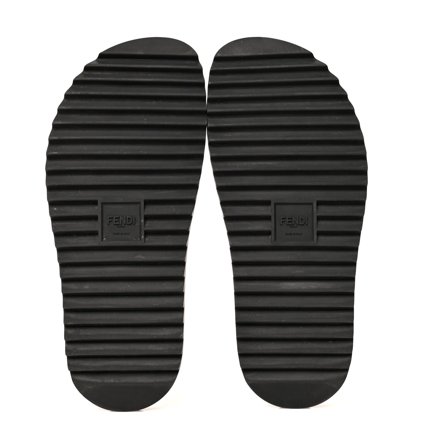 Rubber Vocabulary Logo Slide Sandals 7 Black