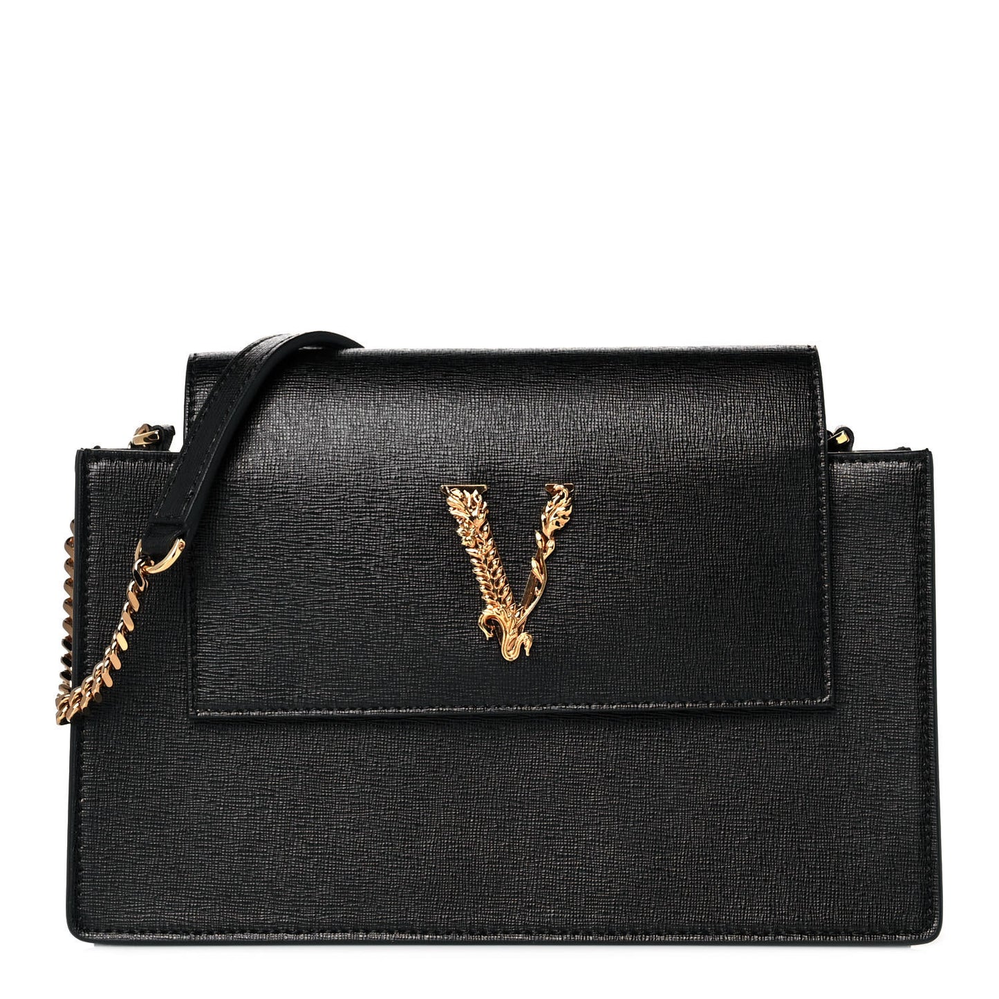 Saffiano Virtus Small Shoulder Bag Black