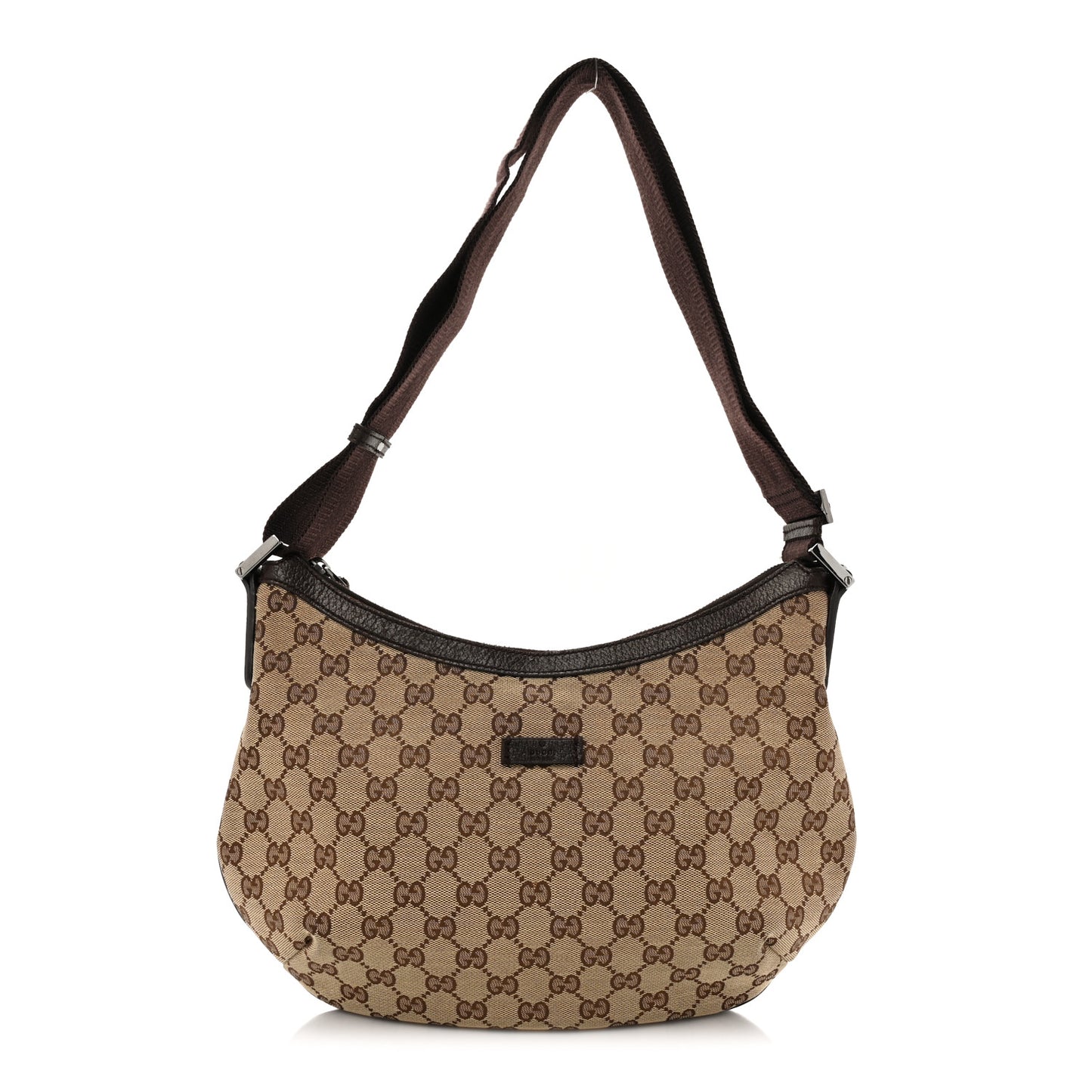 Monogram Medium Half Moon Hobo Dark Brown