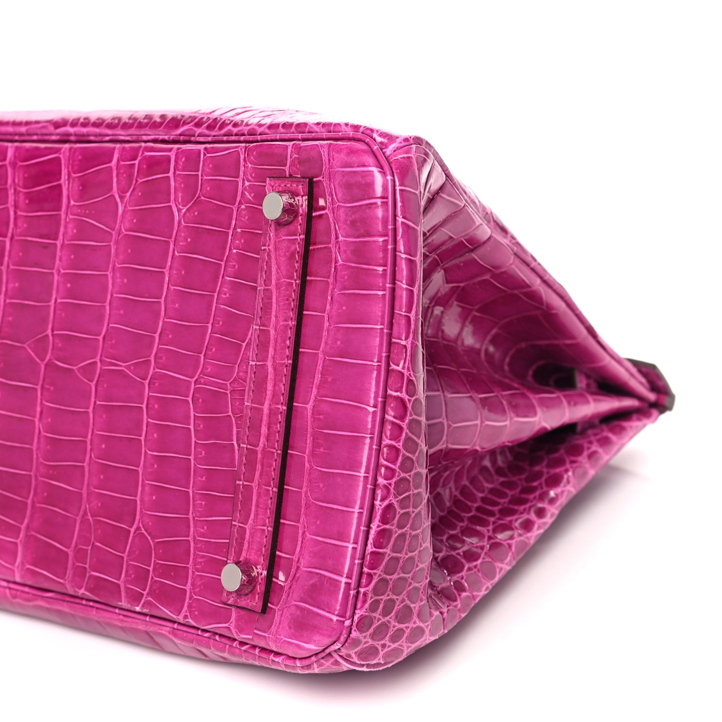 Shiny Porosus Crocodile Birkin 35 Rose Scheherazade