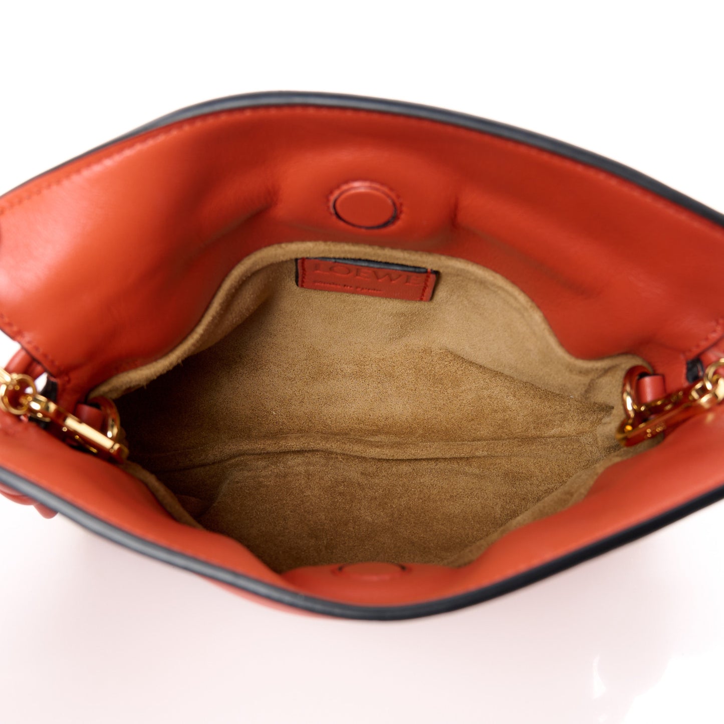 Calfskin Nano Flamenco Knot Clutch Orange