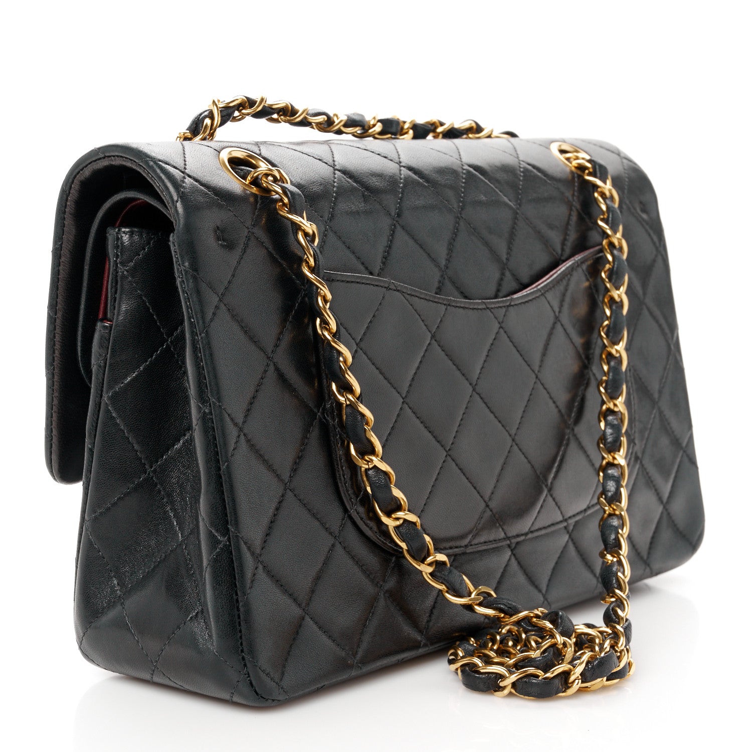 Chanel Lambskin Quilted Medium Double Flap Black 3 of 12