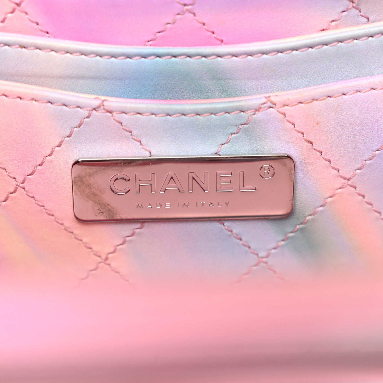 Chanel PVC Patent Calfskin Patent Lambskin Small CC Vanity Case Pink 6 of 12