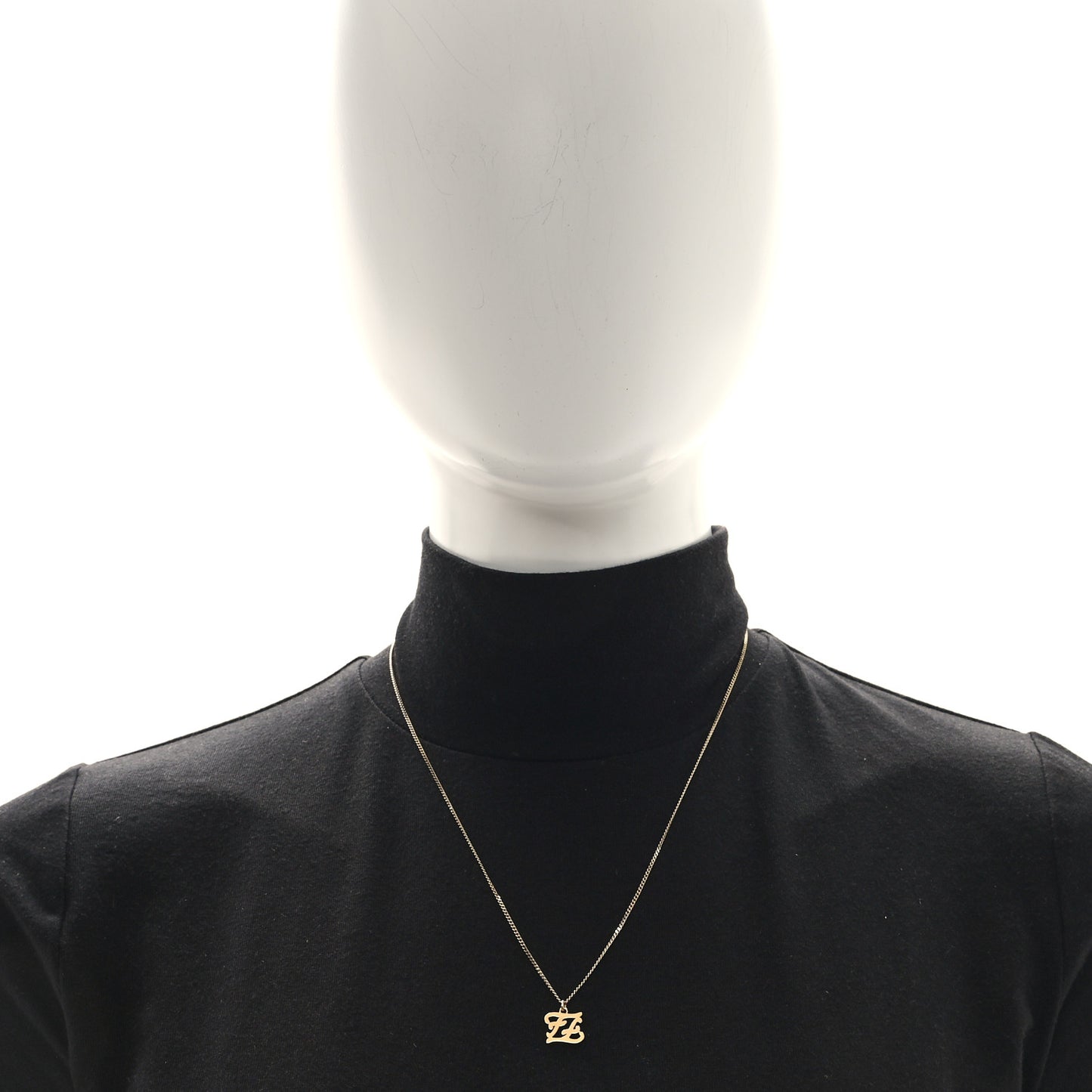 Metal Karligraphy Necklace Gold