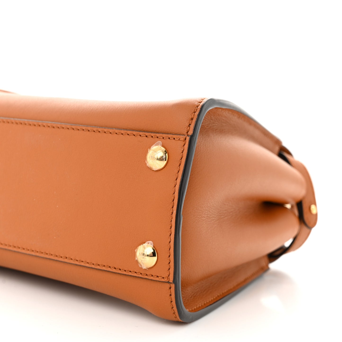 Vitello Seta Canvas FF Embroidered Mini Peekaboo Iconic Satchel Brandy Amazzonia