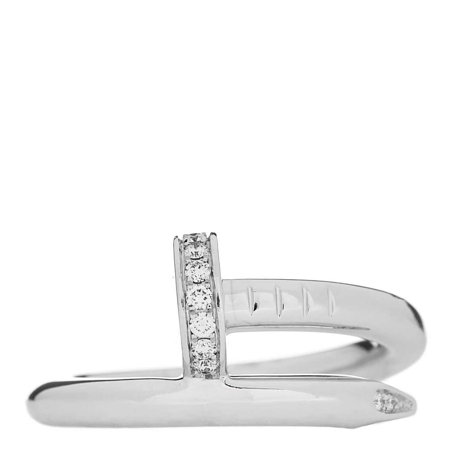 18K White Gold Diamond Juste Un Clou Ring 51 5.75