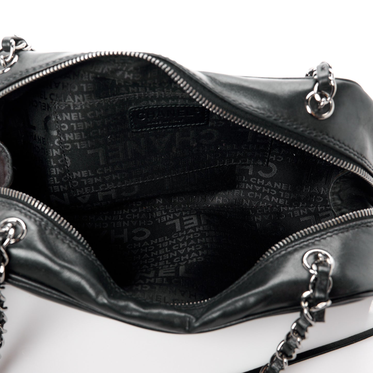 Lambskin Lax Small Tassel Shoulder Bag Black
