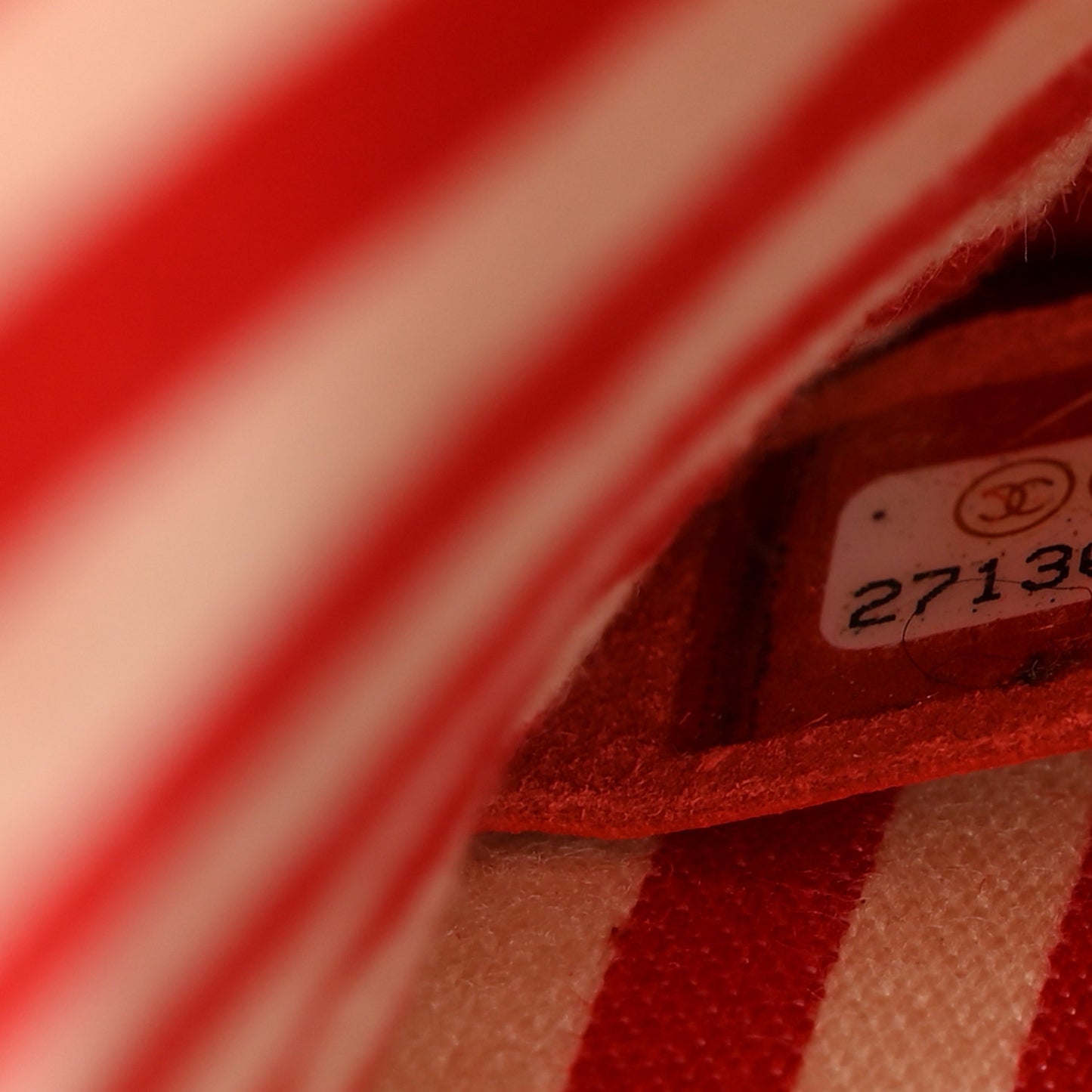 Calfskin Quilted Chevron Small Envelope Flap Red