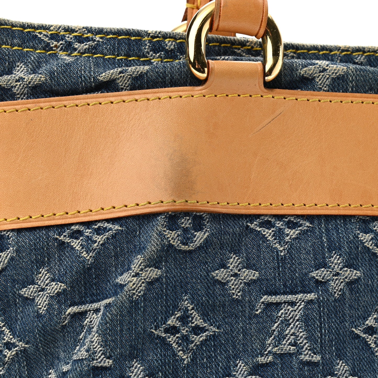 Monogram Denim Sac Plat Blue