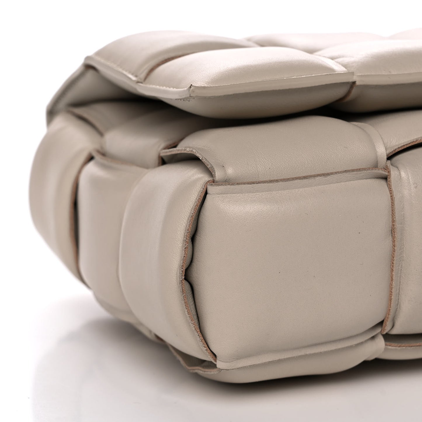 Nappa Maxi Intreccio Padded Cassette Crossbody Bag Plaster