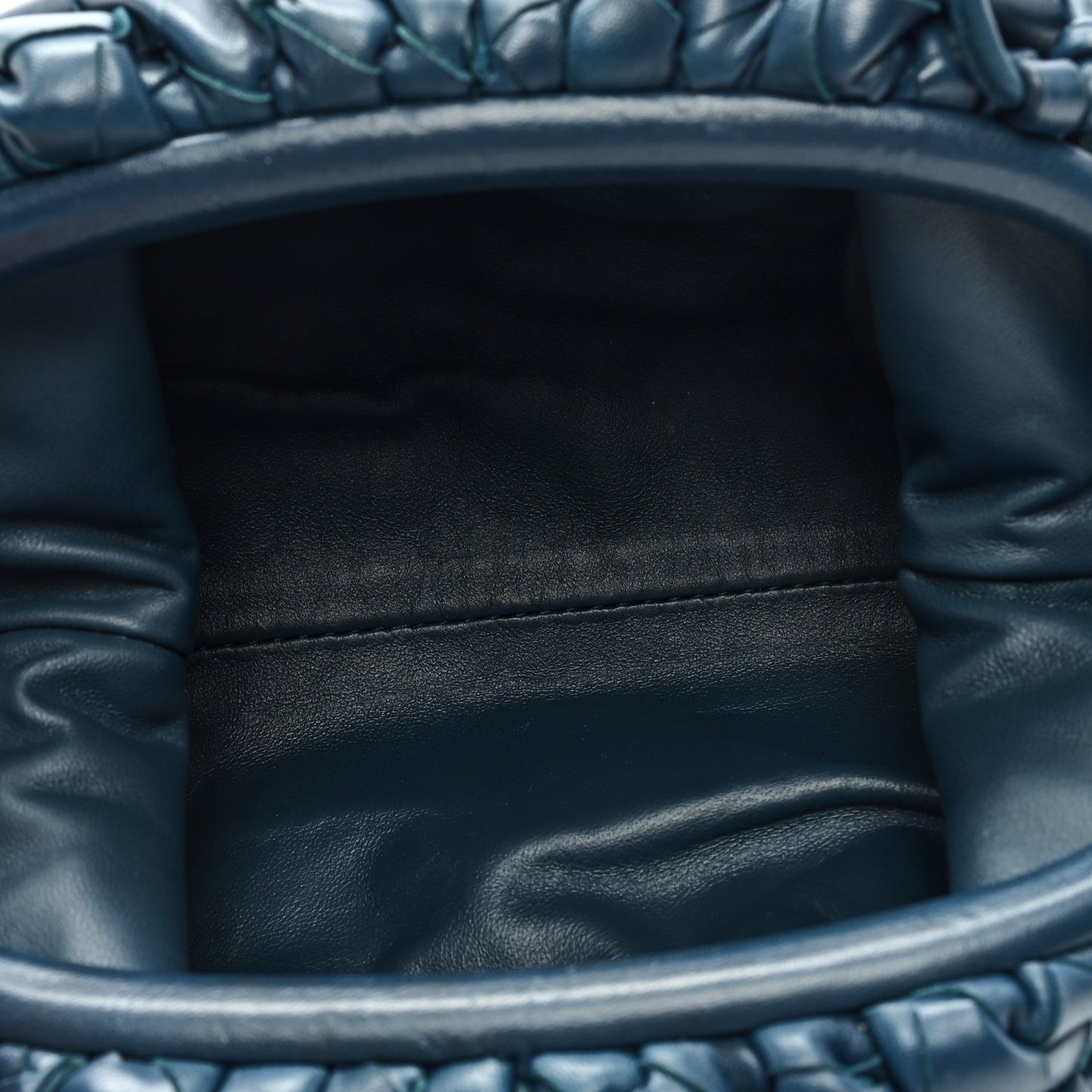 Nappa Intrecciato The Mini Pouch Deep Blue