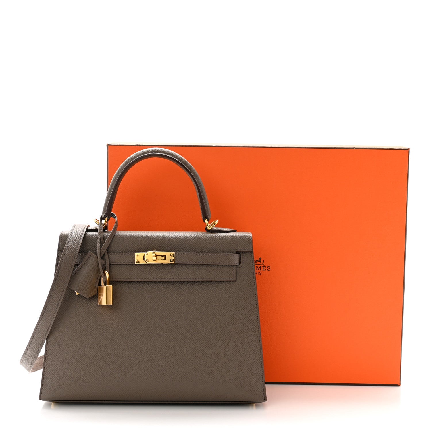 Hermes Epsom Kelly Sellier 25 Etain 11 of 11