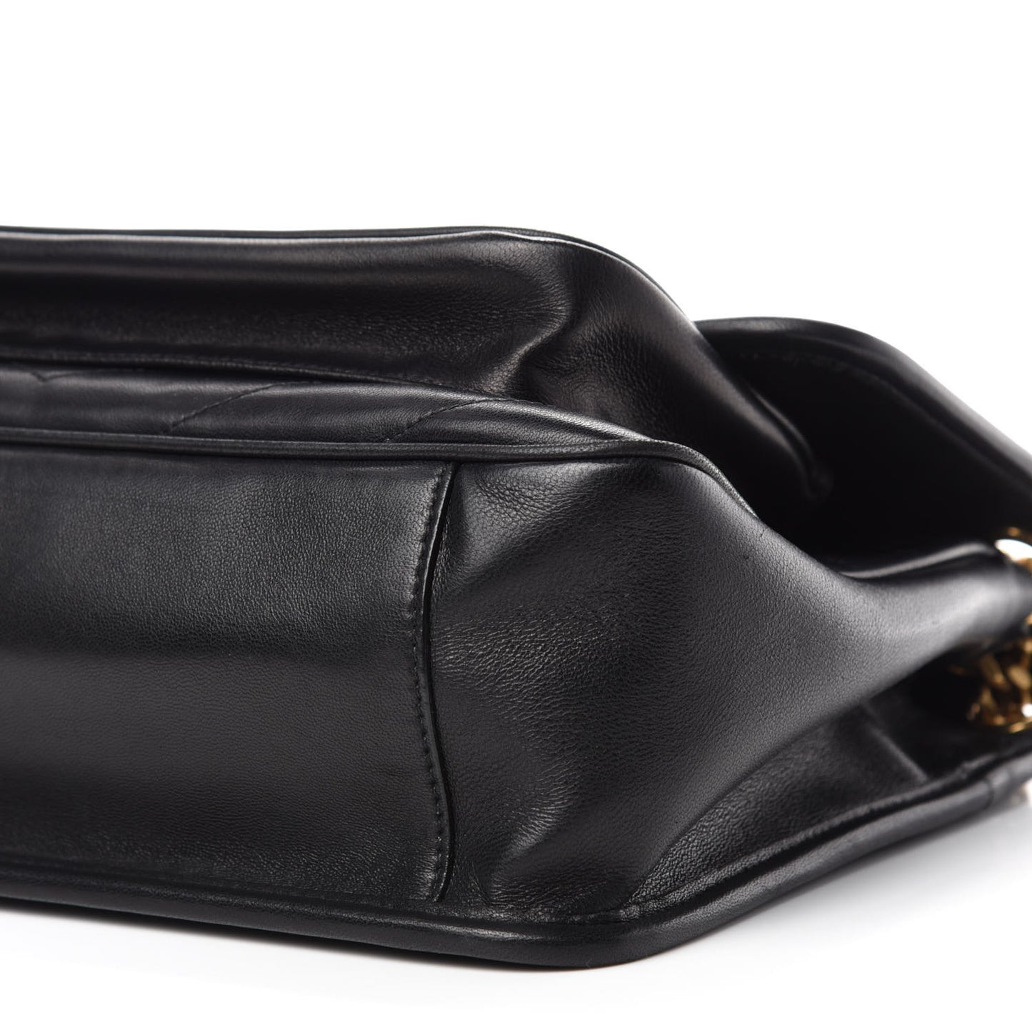 Lambskin Matelasse Monogram Medium Niki Chain Satchel Black