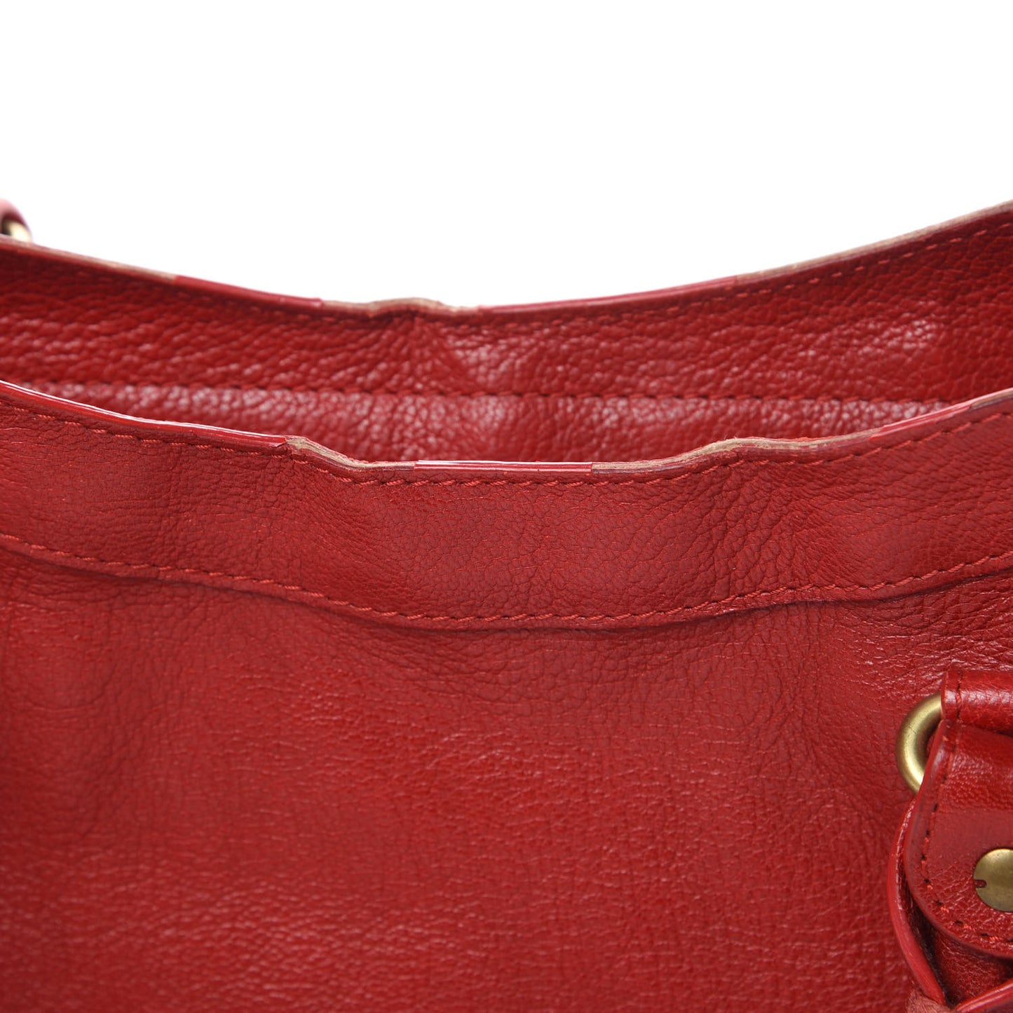 Sugar Goatskin Classic Gold Hardware City Rouge Rouge Coquelicot