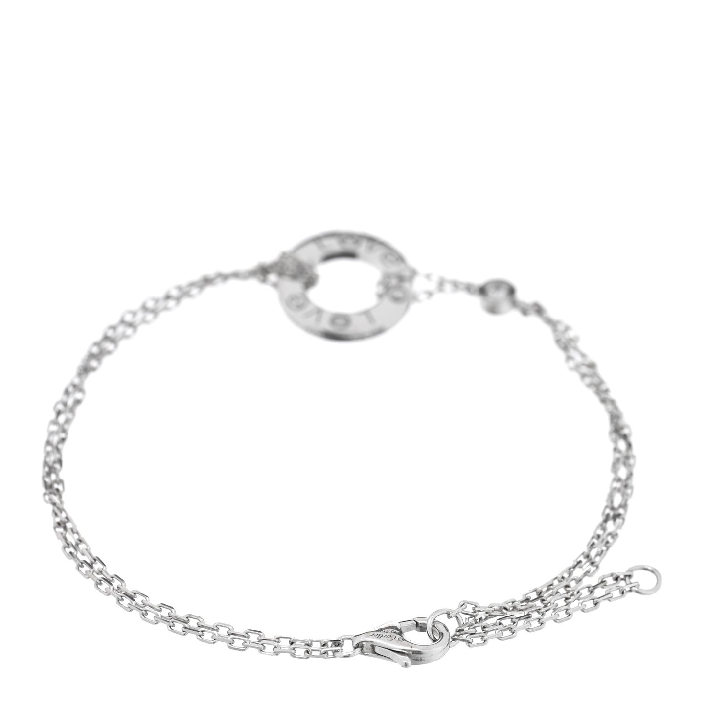18K White Gold Diamond LOVE Bracelet