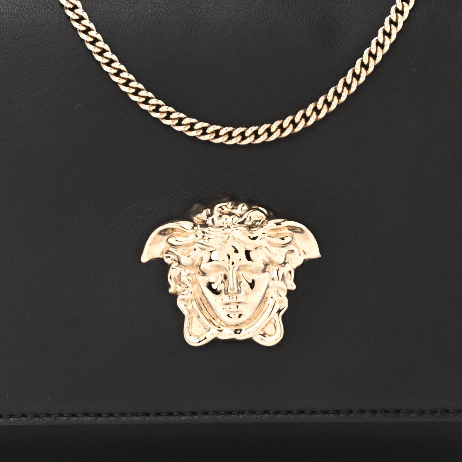 Versace Vitello Palazzo Medusa Evening Clutch Bag Black 8 of 12