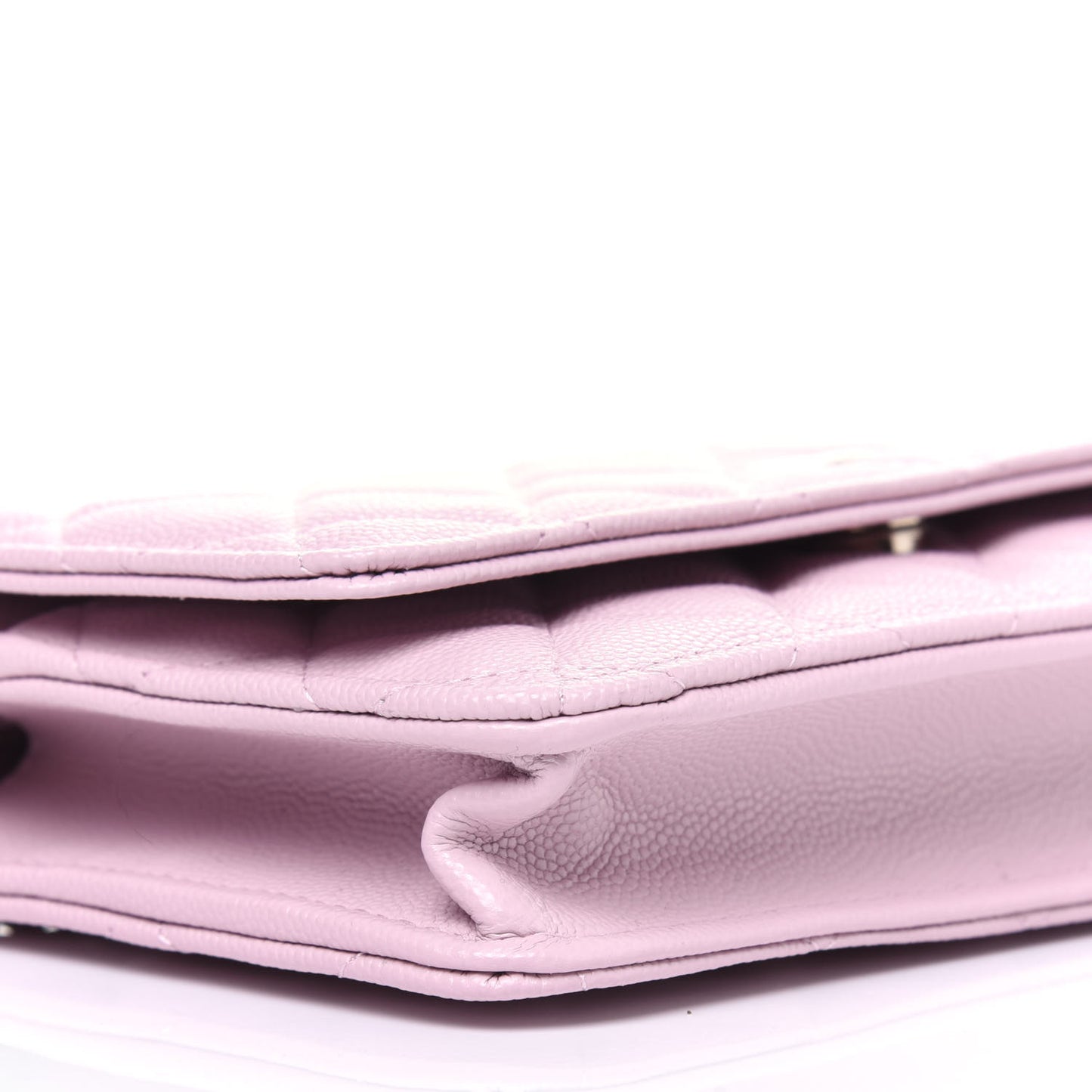 Caviar Quilted Wallet On Chain WOC Light Pink