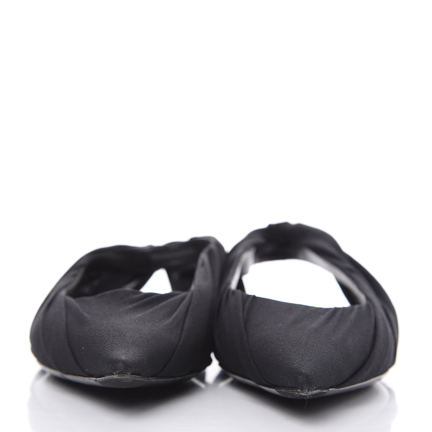 Jersey Knife Point-Toe Slingback Flats 37 Black