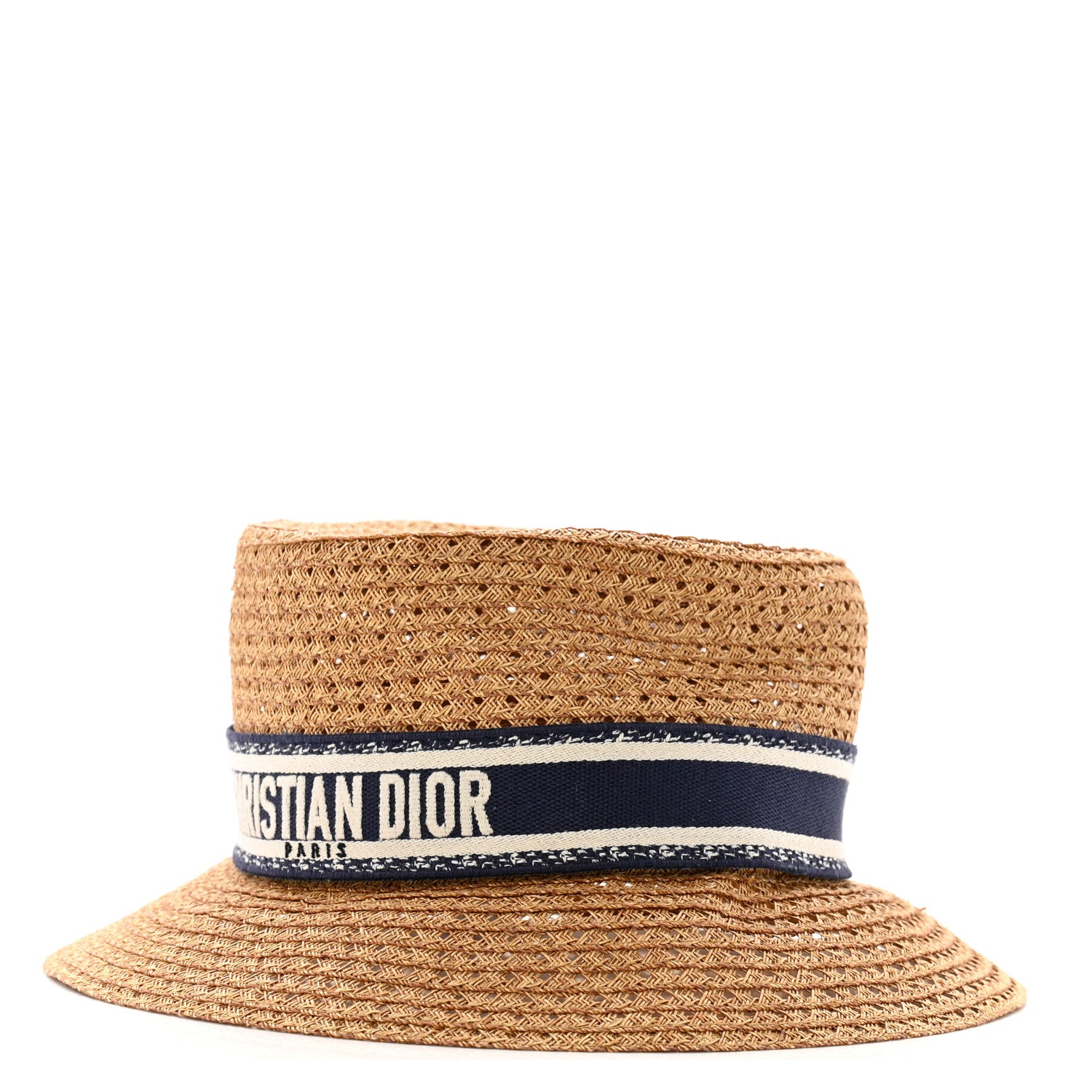 Christian Dior 麦わら帽子 58 ベージュ Christian Dior Straw Dioresort Brim Hat 58 Natural 1664428
