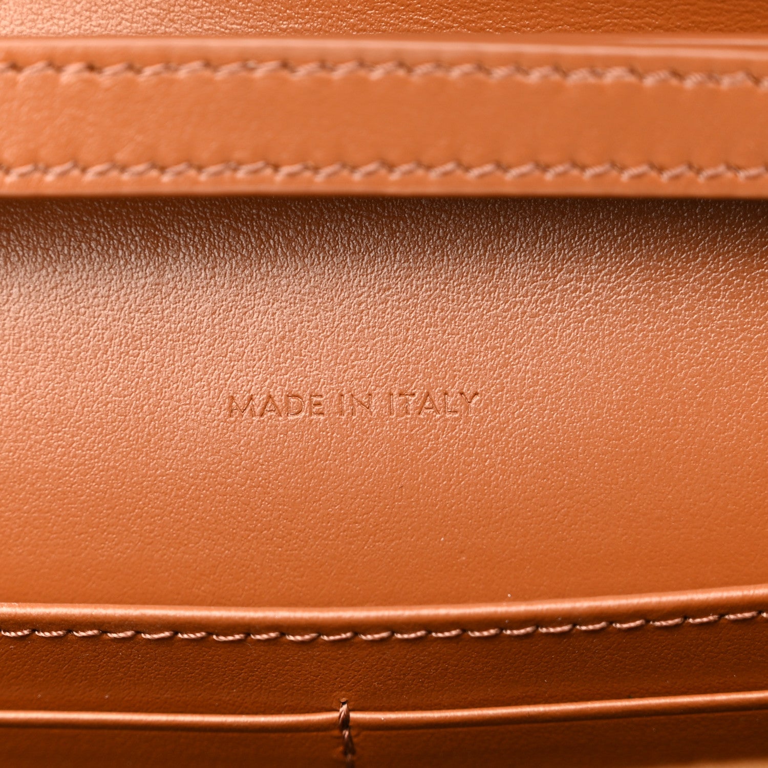 Celine Triomphe Canvas Calfskin Margo Wallet on Chain Tan 7 of 11