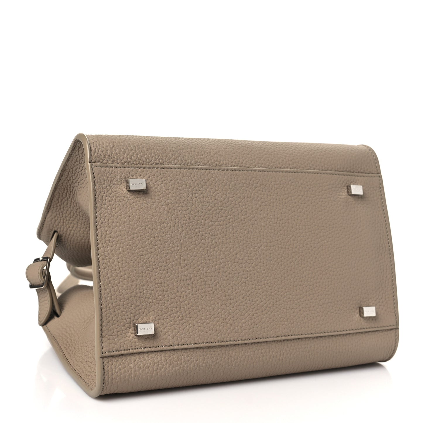 Grained Calfskin Soft Margaux 10 Bag Dark Taupe