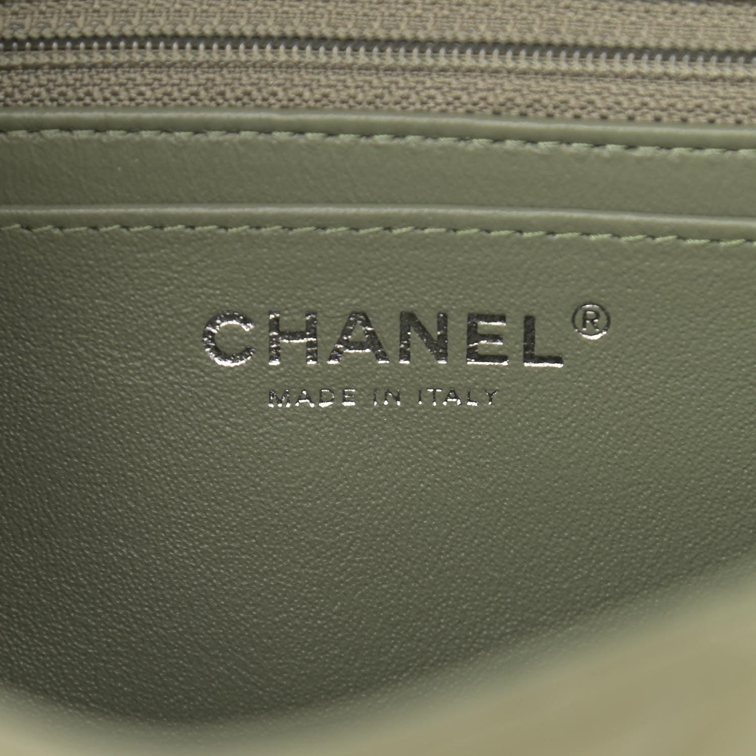 Chanel Lambskin Quilted Mini Rectangular Flap Khaki 5 of 12