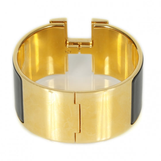 Enamel Clic Clac H Extra Large Bracelet Black