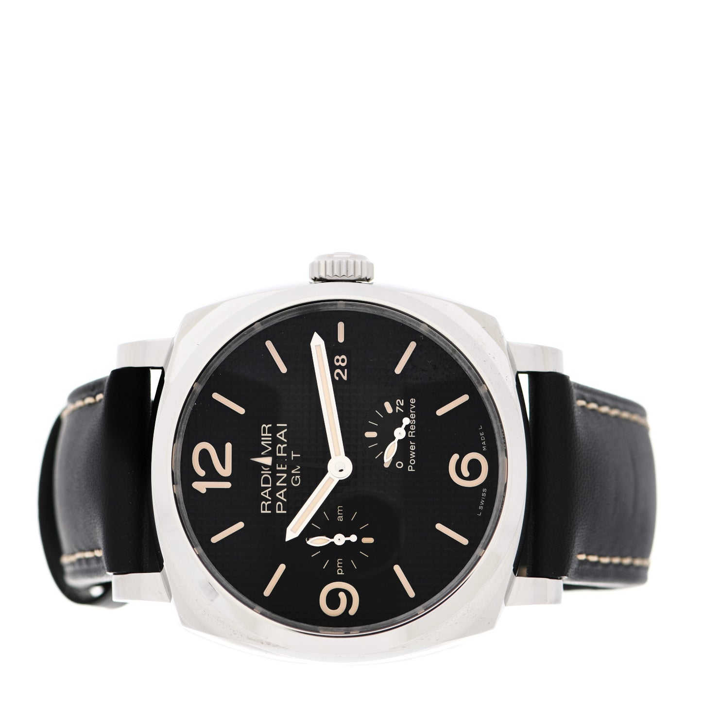Stainless Steel Calfskin 45mm Radiomir 1940 3 Days Automatic Watch Black PAM00628