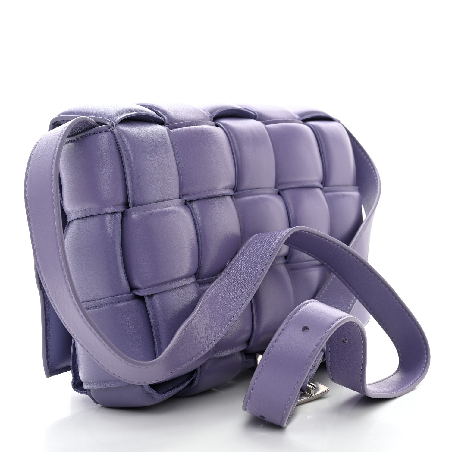 Bottega Veneta Nappa Maxi Intreccio Padded Cassette Crossbody Bag Lavender 3 of 10