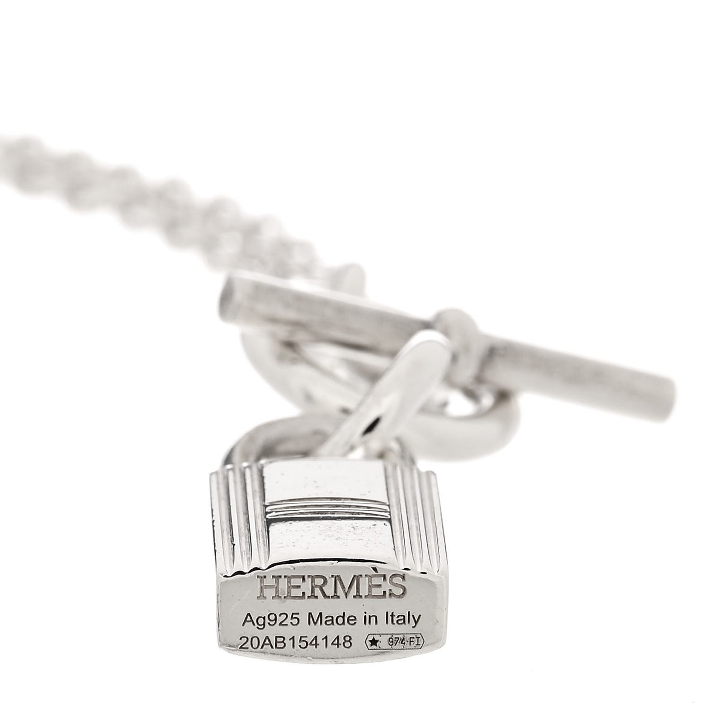 Sterling Silver Cadenas Kelly Lock Pendant Necklace