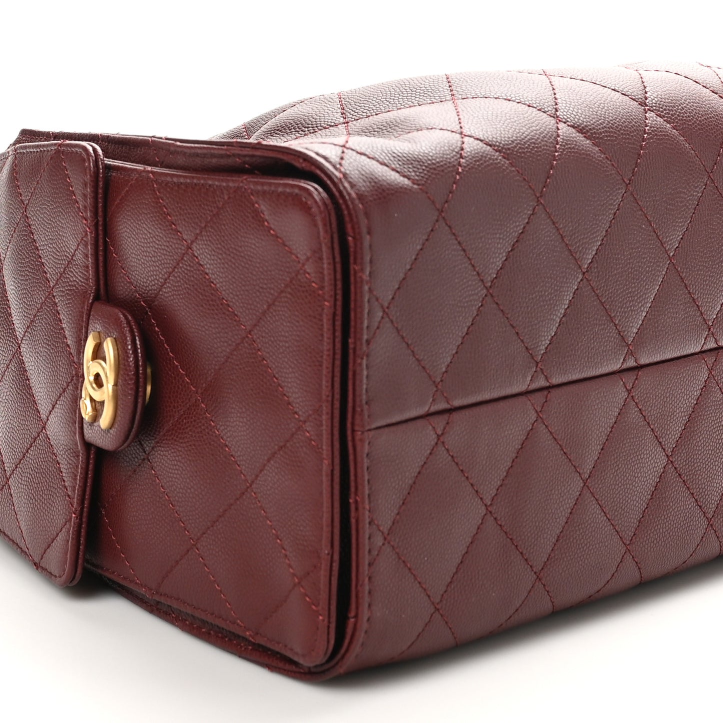 Caviar Quilted Small Chanel 25 Handbag Burgundy