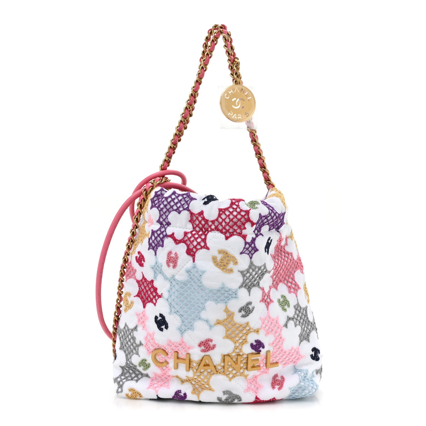 Lace Patchwork Mini Chanel 22 Multicolor