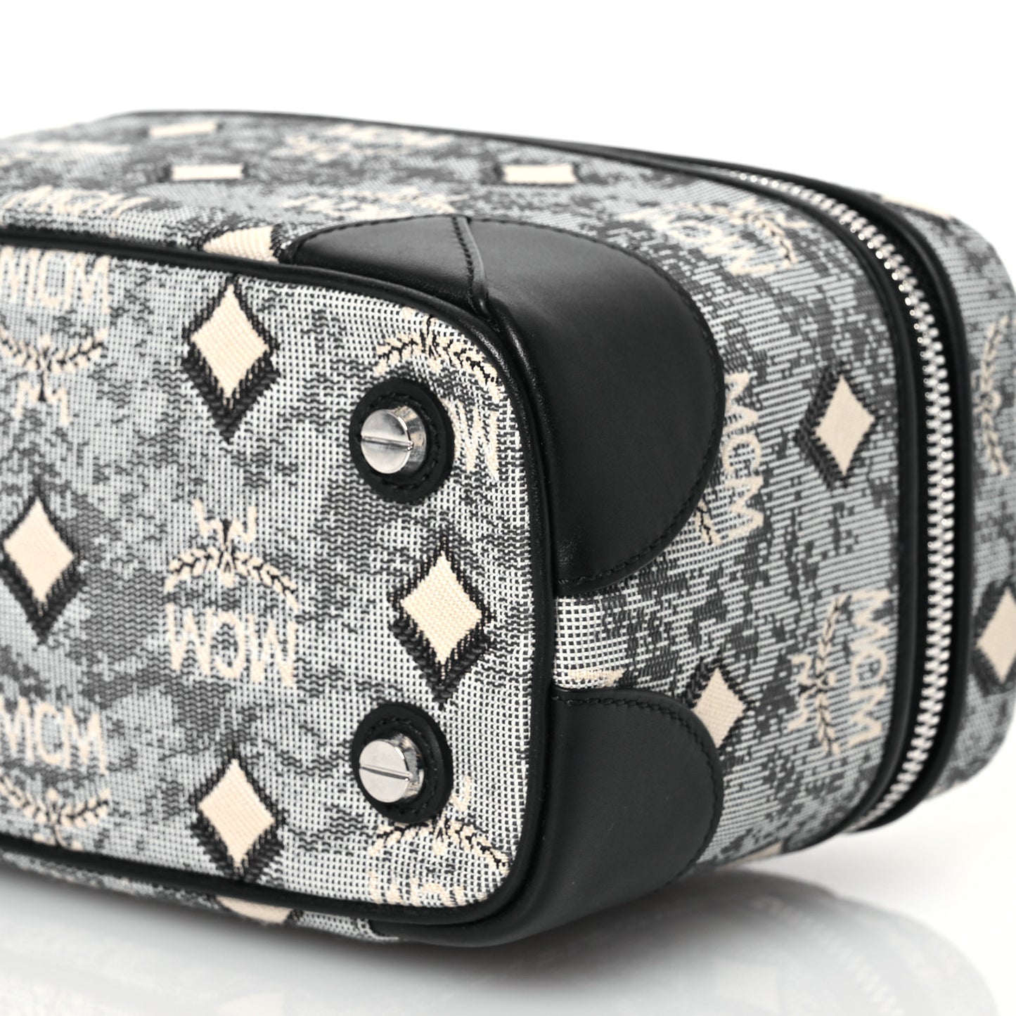 Vintage Jacquard Monogram Rockstar Small Vanity Crossbody Bag Grey