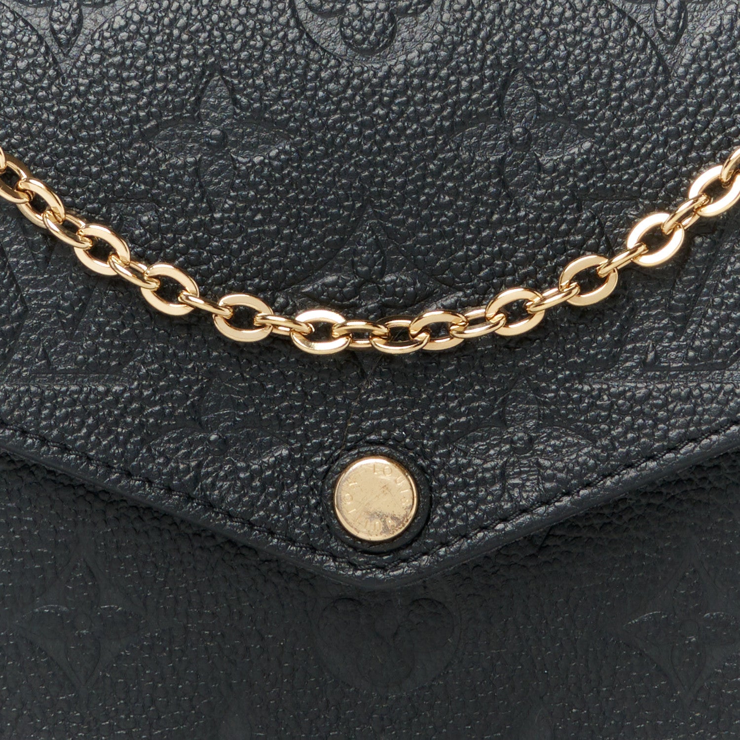 Louis Vuitton Empreinte Pochette Felicie Chain Wallet Black 13 of 15