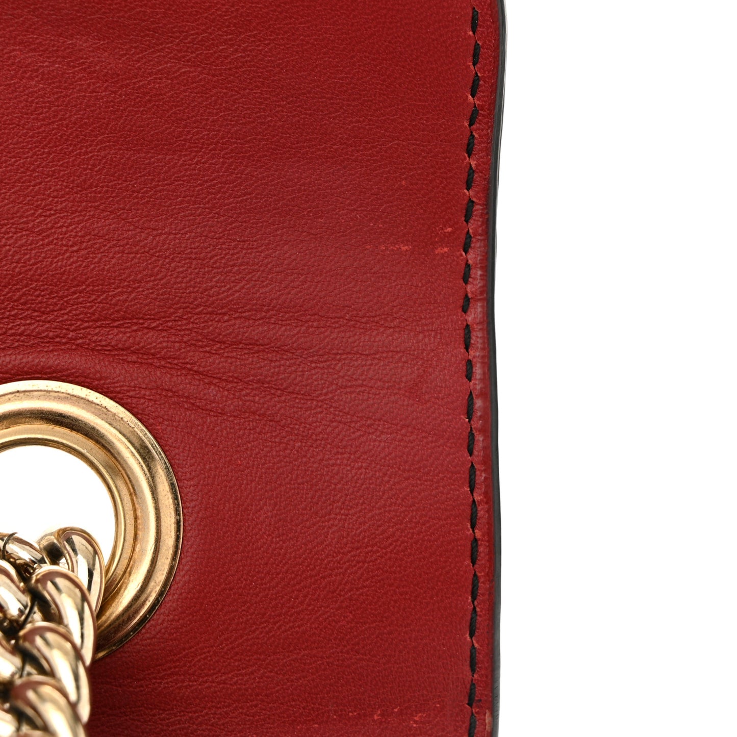 Microguccissima Medium Emily Chain Shoulder Bag Red