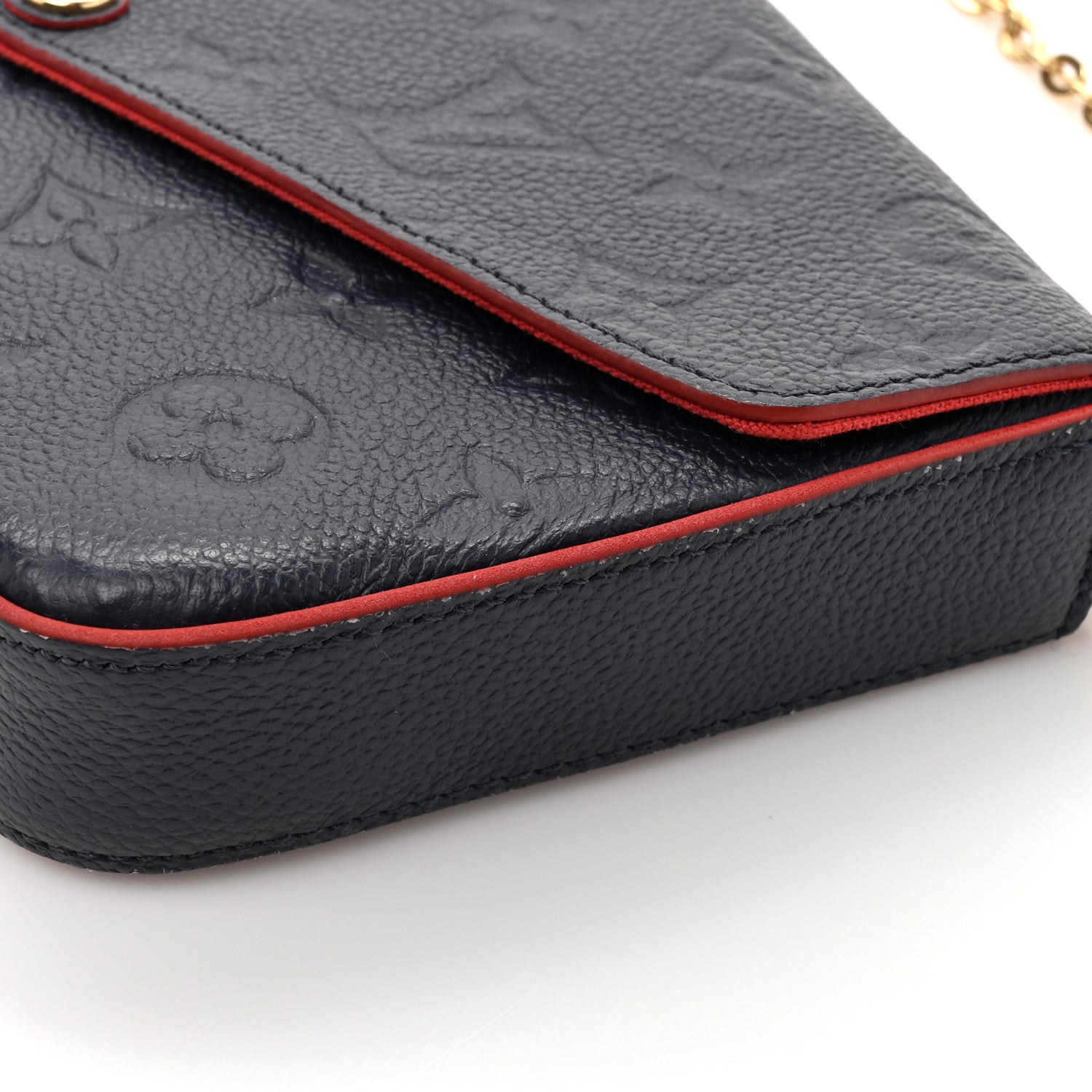 Louis Vuitton Empreinte Pochette Felicie Chain Wallet Marine Rouge 18 of 21