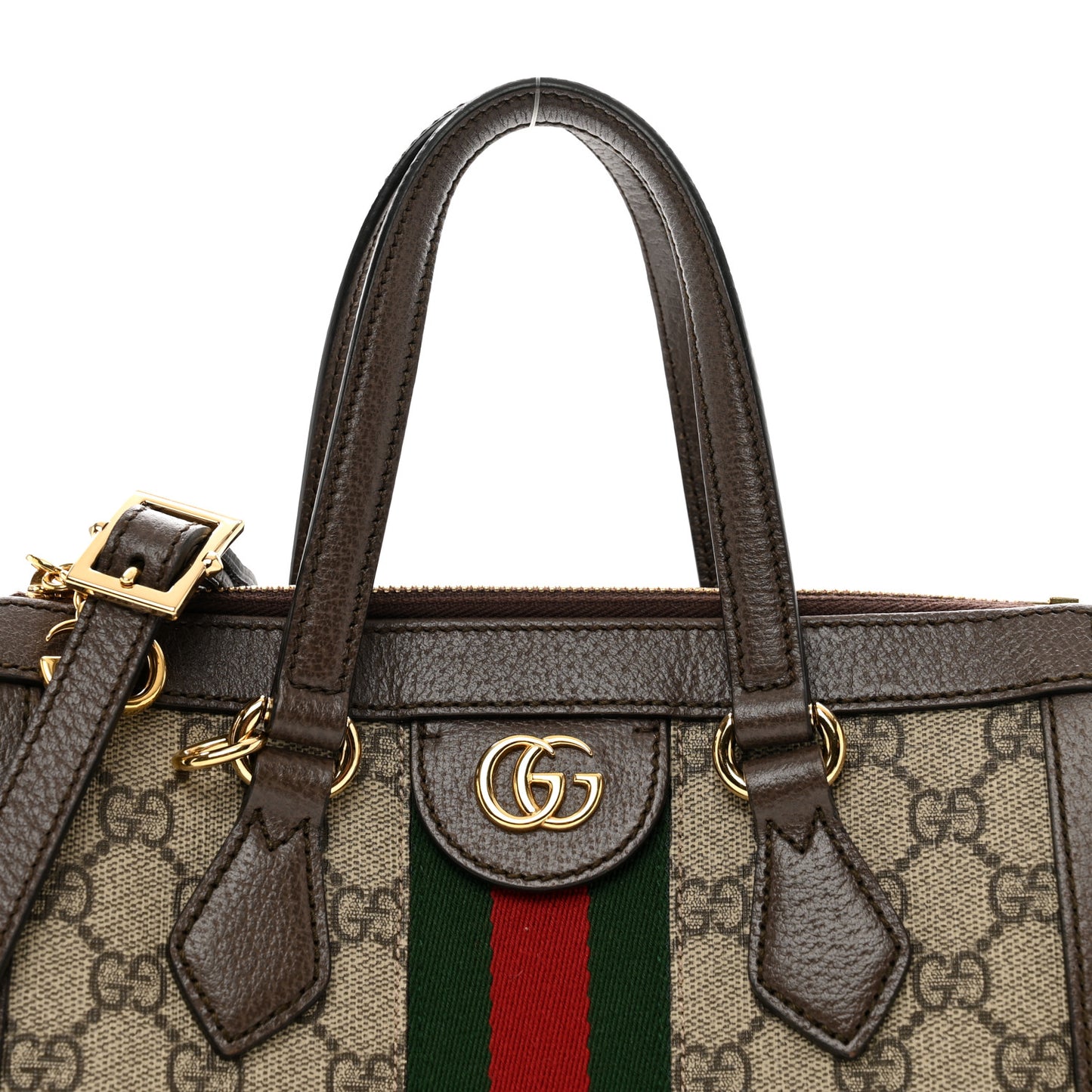 GG Supreme Monogram Small Ophidia Tote Bag Brown