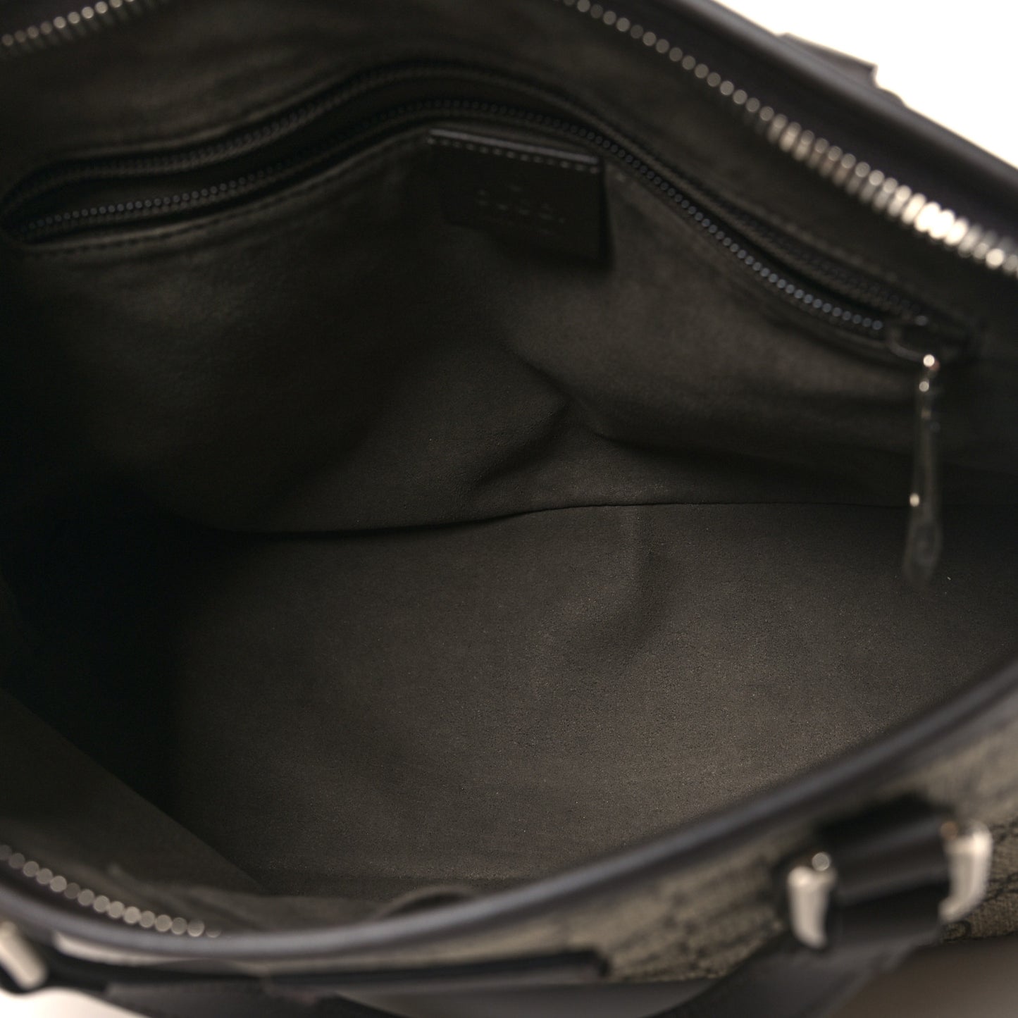 GG Supreme Monogram Small Zippered Tote Dark Brown
