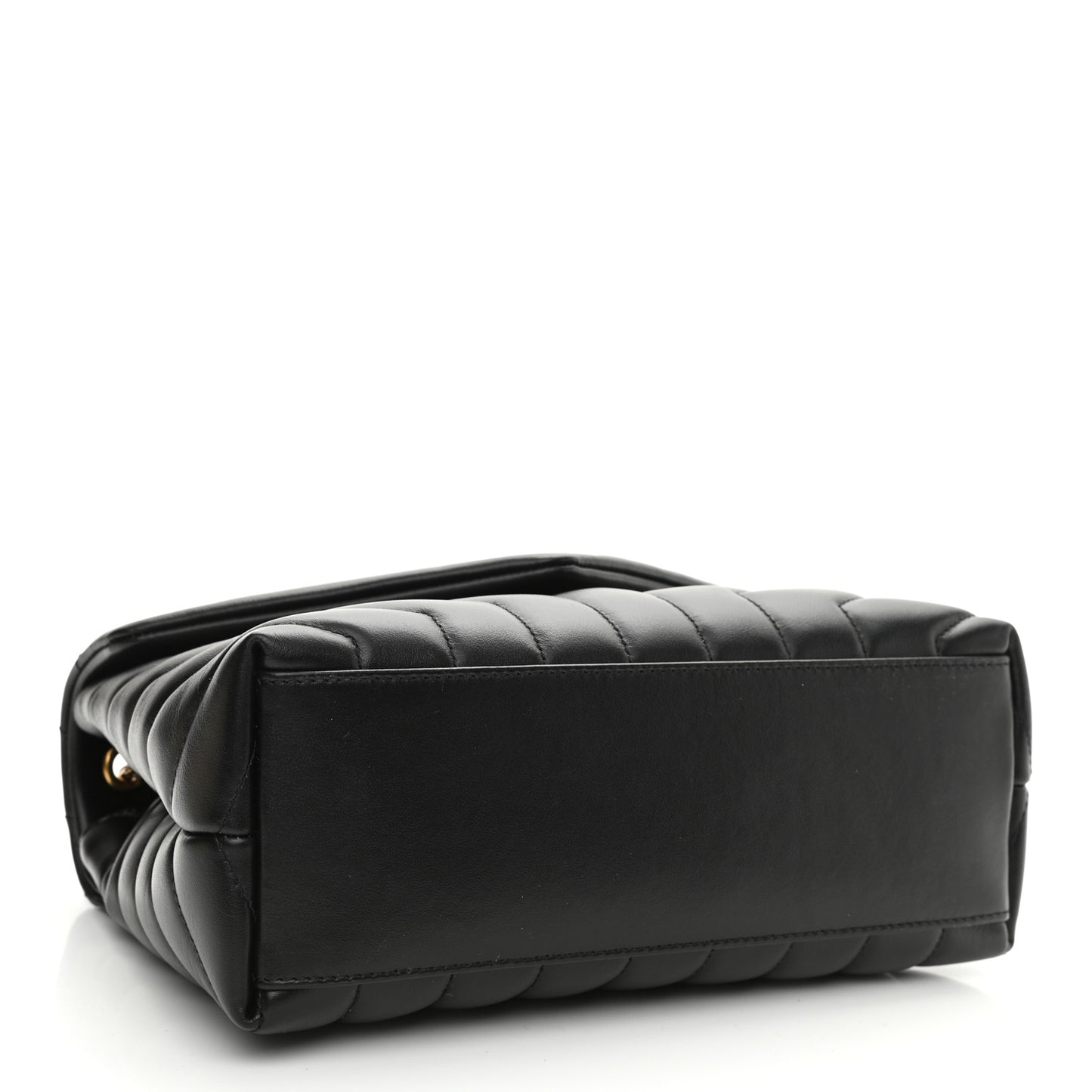 Calfskin Y Quilted Monogram Small Loulou Chain Satchel Black